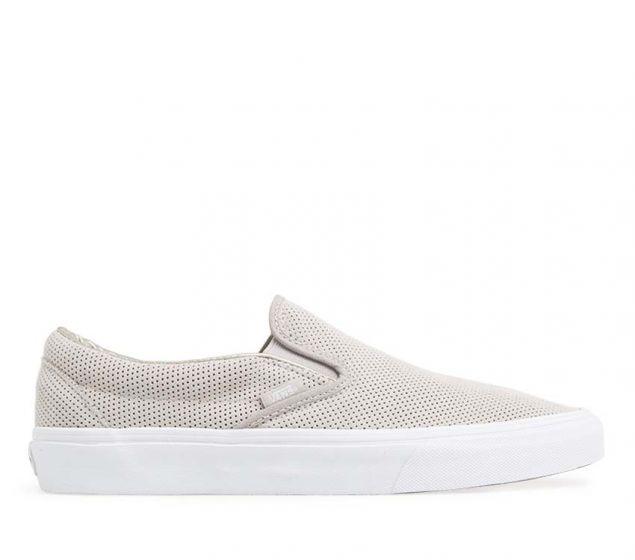 The Perforated Suede Classic Slip-On features low profile slip-on perf ...